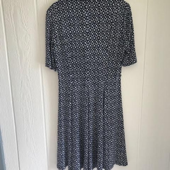 Jessica Howard Black and White Polka Dot Dress with Red Accents - Picture 4 of 7